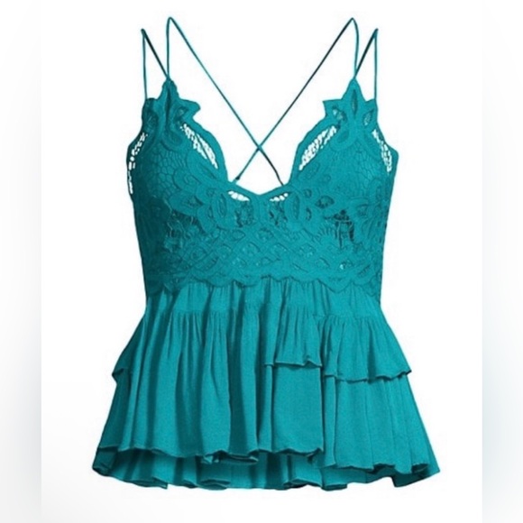 Free People Tops - Free People - Adella Cami in Teal - Size X-Small